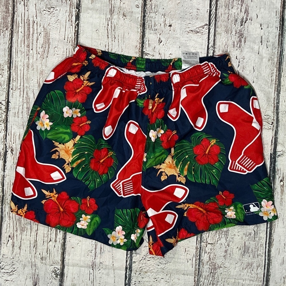Boston Red Sox Floral MLB Baseball Womens Hawaiian Shorts
